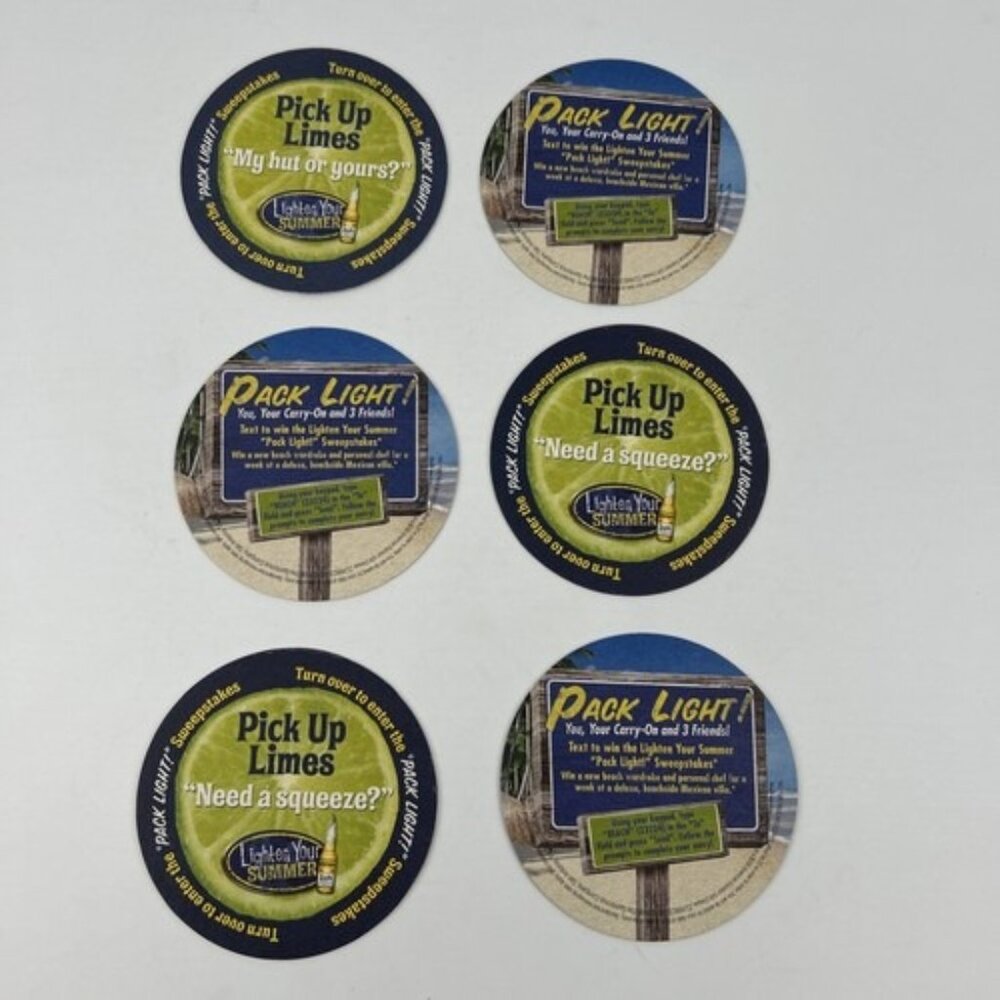 Corona Light Beer Need a Squeeze? 6 Coasters